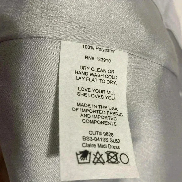 Show Me Your MuMu gray satin Claire Midi Dress CS SMALL XL - Picture 11 of 12